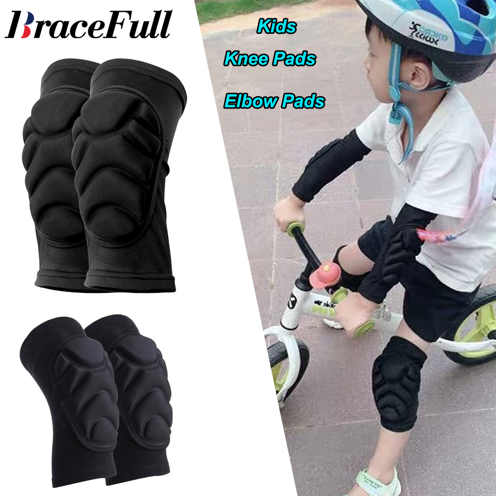 Cycling Protective Gear For Kids - 1 زوج أطفال منصات الركبة ووسادات