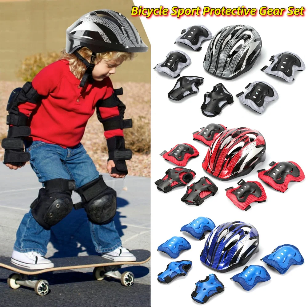 Cycling Protective Gear For Kids - طقم حماية رياضي للدراجات مكون من