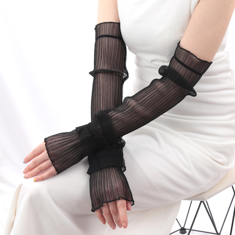 1 زوج الحرير الجليد طويلة الأك - مراجعة Cycling Glove وسعره