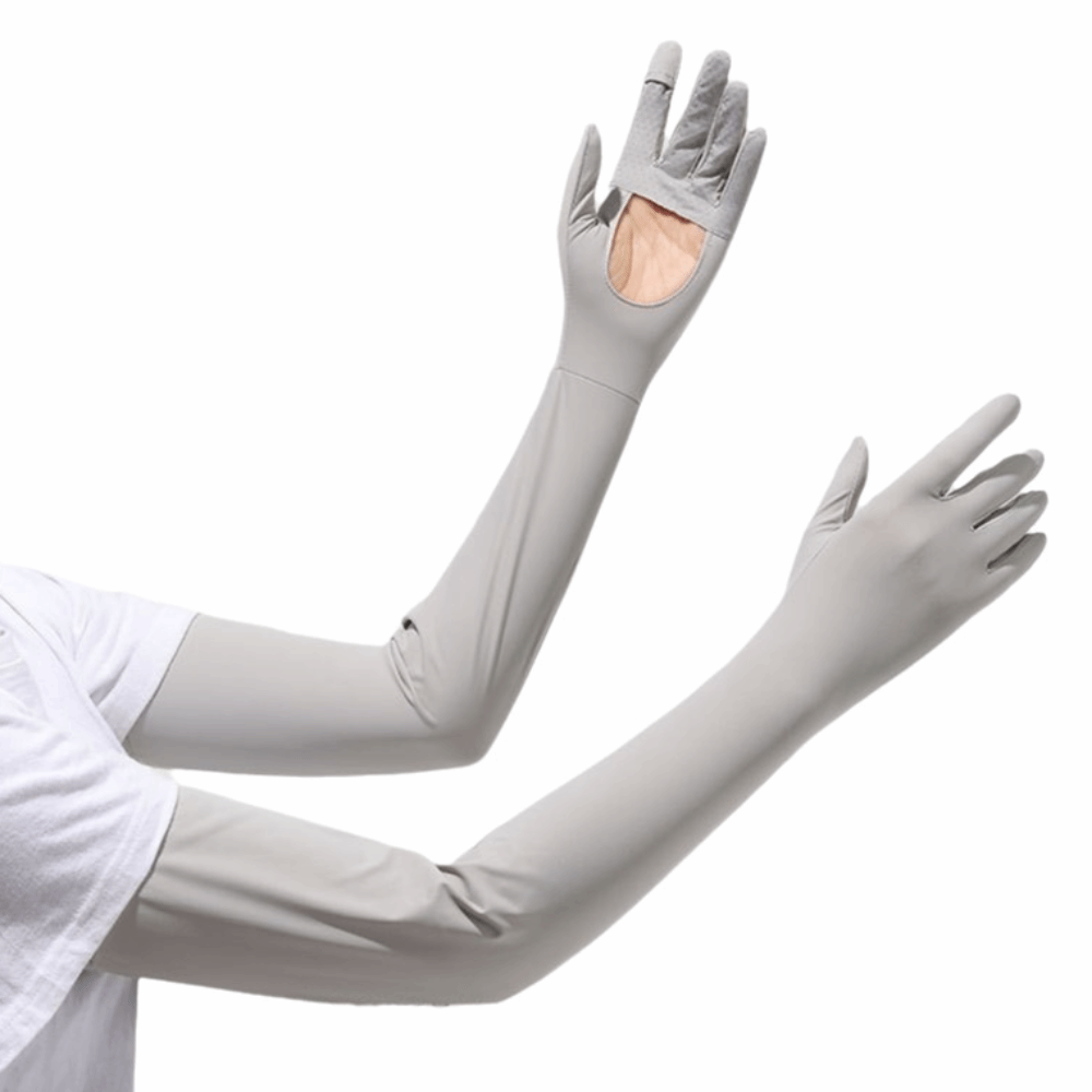 قفازات نسائية بلون موحد وأكمام - مراجعة Cycling Glove وسعره